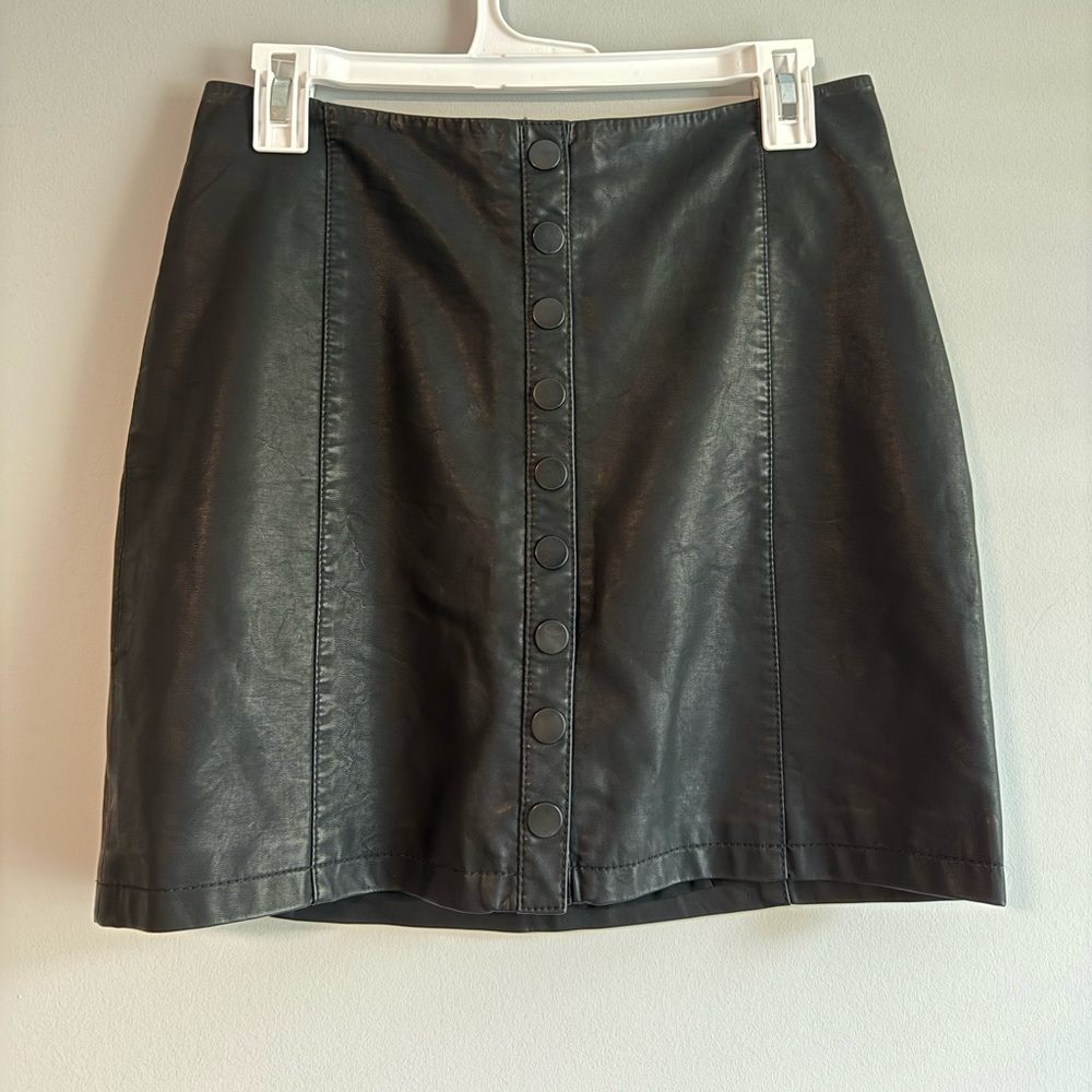 free people oh snap faux leather mini skirt